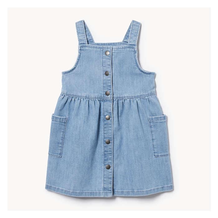 Toddler Girls' Denim Pinafore